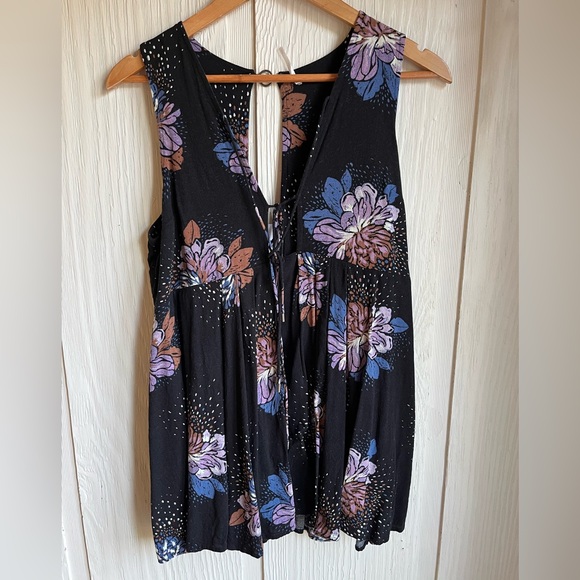 Free People Lovely Day Black Floral Print Dress - Picture 6 of 10